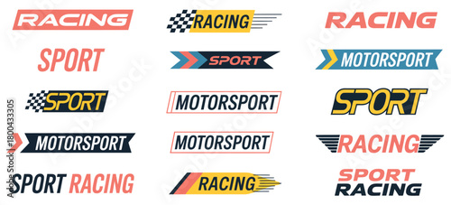 Checkered flag racing stripes and tape borders, vector set for car customization, high-performance vehicle graphic elements, motorsport decal illustration, automotive styling, creative racing design r