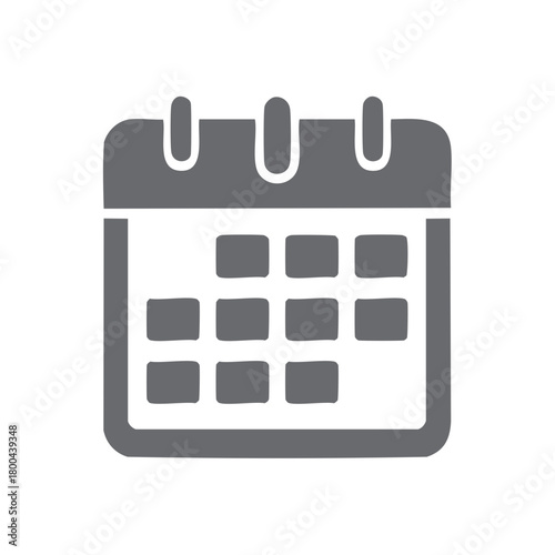Calendar graphic icon for scheduling reminders and important dates on an annual basis