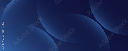 Abstract blue glowing geometric lines on dark blue background. Modern shiny blue circle lines pattern, Illustration