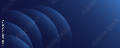 Abstract blue glowing geometric lines on dark blue background. Modern shiny blue circle lines pattern, Vector