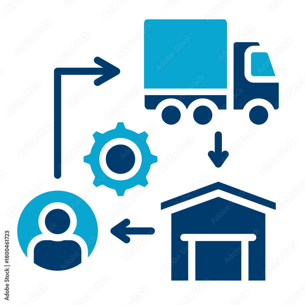 Fototapeta premium Supply Chain Management Icon