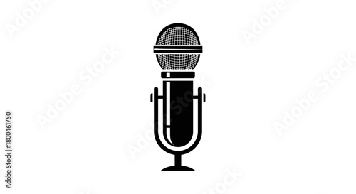 Classic microphone vector art a timeless symbol of voice and performance