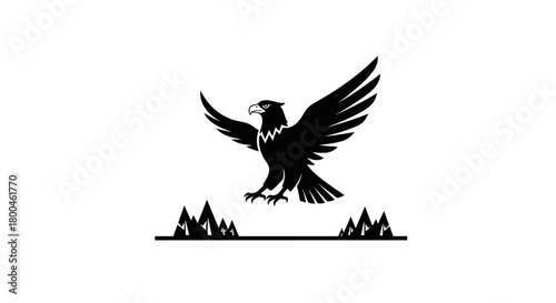 Stylized black and white illustration of a ladybug insect with distinct spots on its back