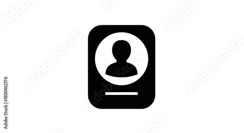 Personal profile icon representing an individual user or contact for digital applications and platforms