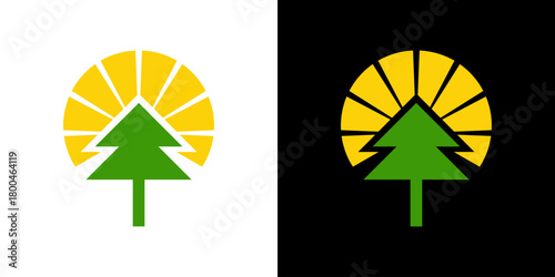 sun pine logo simple