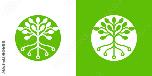 tree technology, grow circuit logo. 