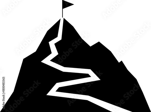 山頂へつづく登山道