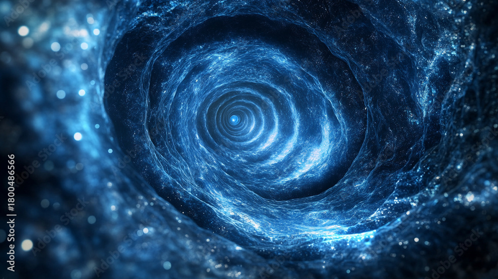 Fototapeta premium Abstract concept of time travel with swirling light, futuristic portals, and dynamic motion representing science fiction imagination, temporal exploration, past and future connections in surreal digit