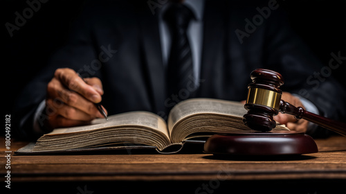 Courtroom Composition Symbolizing Legal Judgment and Professionalism
