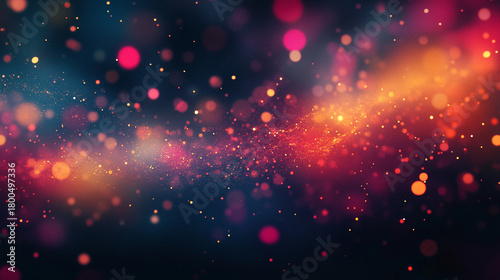 Fototapeta Naklejka Na Ścianę i Meble -  Delicate digital particles float in a soft ethereal space with gentle motion creating a sense of depth serenity and futuristic abstract visualization in a dreamy cosmic digital environment