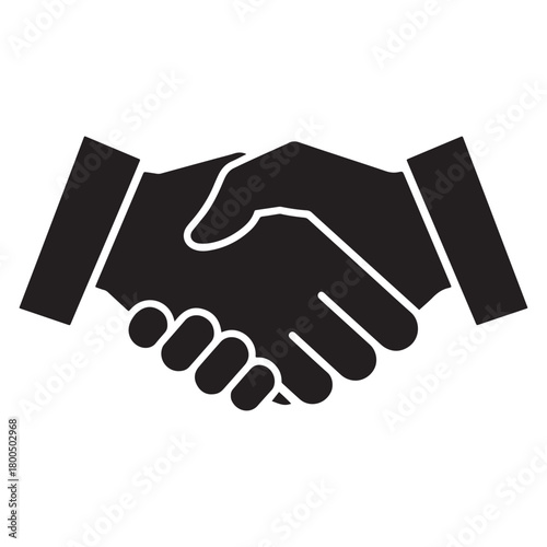 Symbol of a handshake representing agreement and partnership