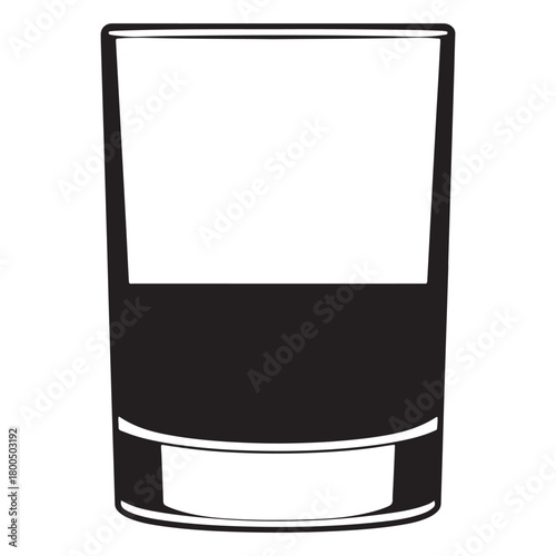 Simple illustration of a two layered drink in a glass