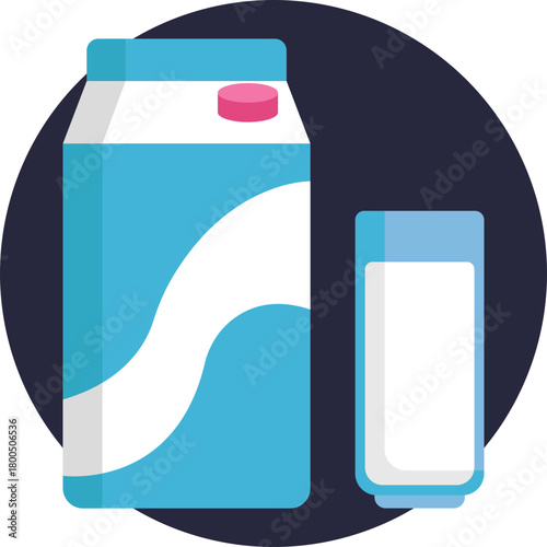 A milk carton, symbolizing breakfast and daily nutrition.