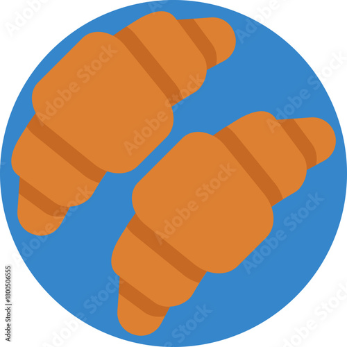 A flaky, crescent-shaped pastry often enjoyed at breakfast.