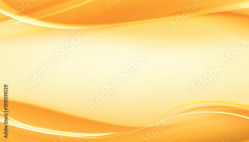 Yellow abstract background. Colorful smooth light lines background.