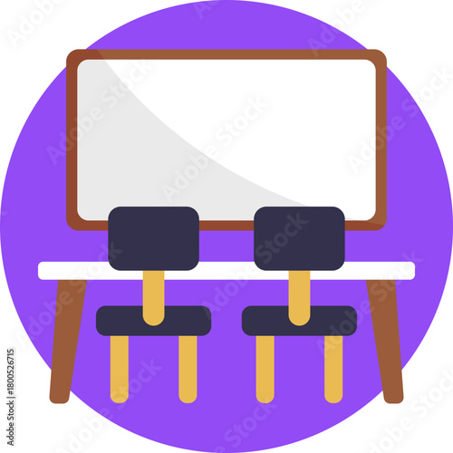A classroom-style board for writing and learning new vocabulary or grammar.