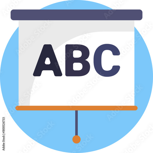 A teaching tool for illustrating language lessons and exercises.