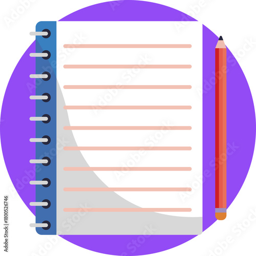 A notebook used for writing vocabulary, notes, and language exercises.