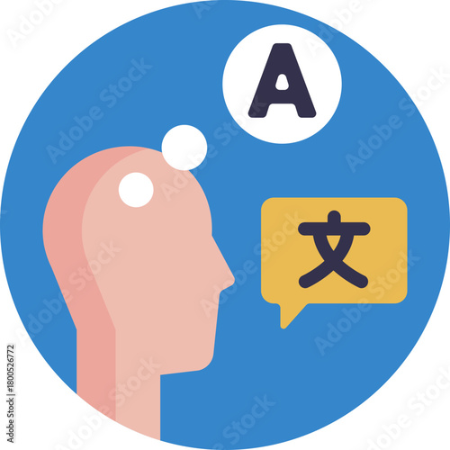 Represents fluency or knowledge in two languages.