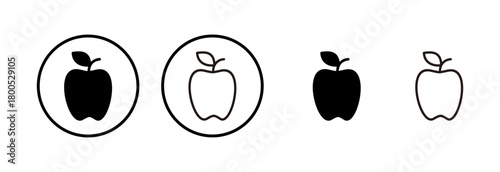 Apple icon logo design. Apple sign and symbols for web design.