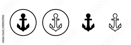 Anchor icon logo design. Anchor sign and symbol. Anchor marine icon.