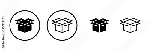 Box icon logo design. box sign and symbol, parcel, package