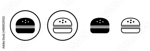 Burger icon logo design. burger sign and symbol. hamburger