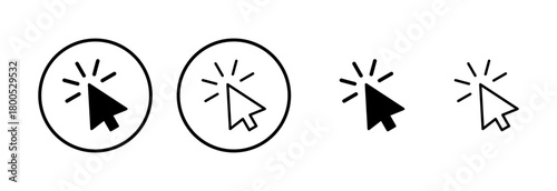 Click icon logo design. pointer arrow sign and symbol. cursor icon