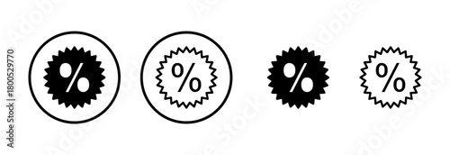 Discount icon logo design. Discount tag sign and symbol