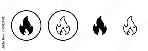 Fire icon logo design. fire sign and symbol