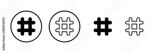 Hashtag icon logo design. hashtag sign and symbol