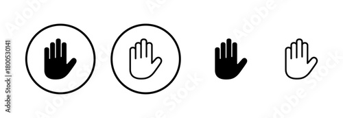 Hand icon logo design. hand sign and symbol. palm