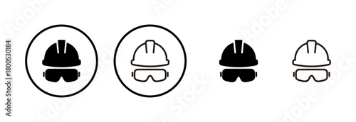 Helmet icon logo design. Motorcycle helmet sign and symbol. Construction helmet icon. Safety helmet