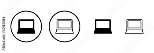 Laptop icon logo design. computer sign and symbol