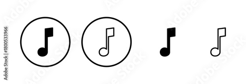 Music icon logo design. note music sign and symbol