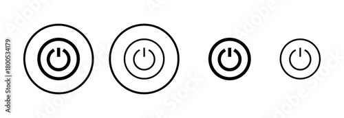 Power icon logo design. Power Switch sign and symbol. Electric power