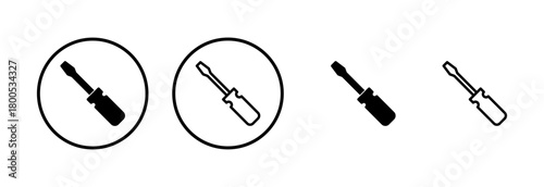 Screwdriver icon logo design. tools sign and symbol