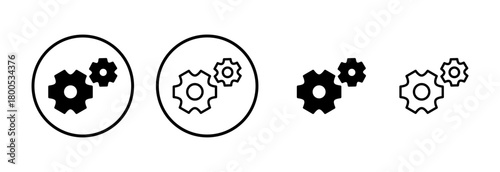 Setting icon logo design. Cog sign and symbol. Gear Sign
