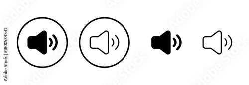 Speaker icon logo design. volume sign and symbol. loudspeaker icon. sound symbol