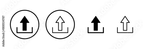 Upload icon logo design. load data sign and symbol