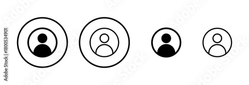 User icon logo design. person sign and symbol. people icon.