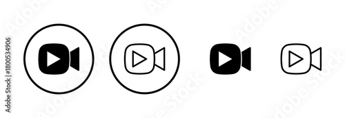 Video icon logo design. video camera sign and symbol. movie sign. cinema