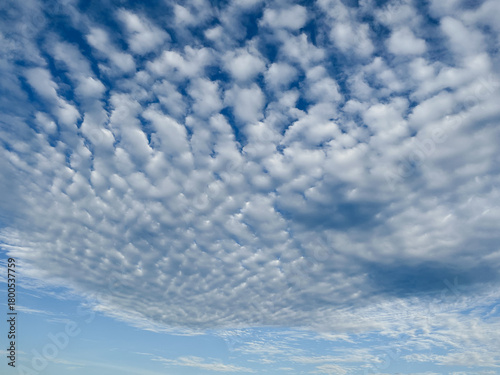 Altocumulus stratiformis undulatus or Wavy Mid-Level Cloud Formation