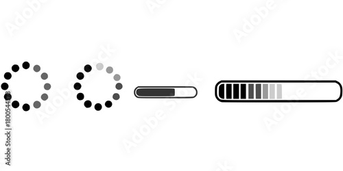 Battery level indicators. Colorful battery charge level icons. Battery power level pictograms in outline style. Vector
