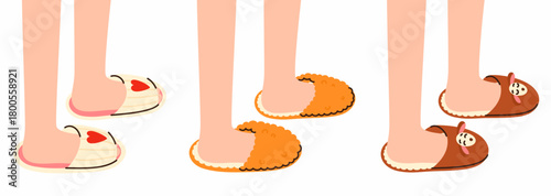 Soft house slippers. Comfortable house shoes for children.