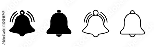 Bell Icon set. Notification icon for your web site design