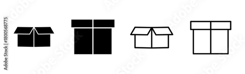 Box icon set. box vector icon, package, parcel