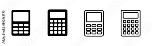 Calculator icon set. Accounting calculator icon. calculator vector