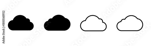 Cloud icon set. cloud vector icon