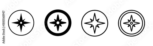 Compass icon set. arrow compass icon vector